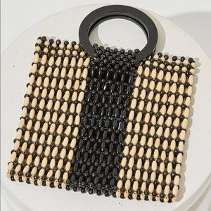 L*Space Wood Beaded Bag